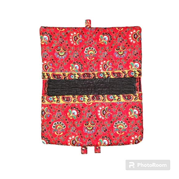 Retired! Vintage Vera Bradley Collette Red Duffle Bag and Matching Wallet - Picture 9 of 16
